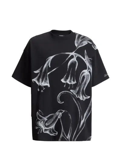BALMAIN PRINTED BALMAIN FLOWER T-SHIRT
