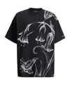 Balmain Flower T-shirt In Black