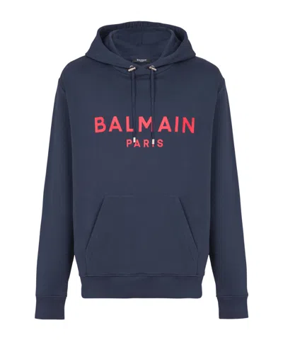 BALMAIN PRINTED BALMAIN PARIS HOODIE