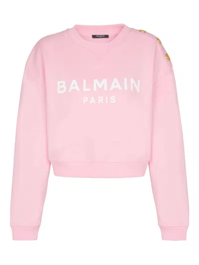 BALMAIN BALMAIN PRINTED BALMAIN PARIS SWEATSHIRT