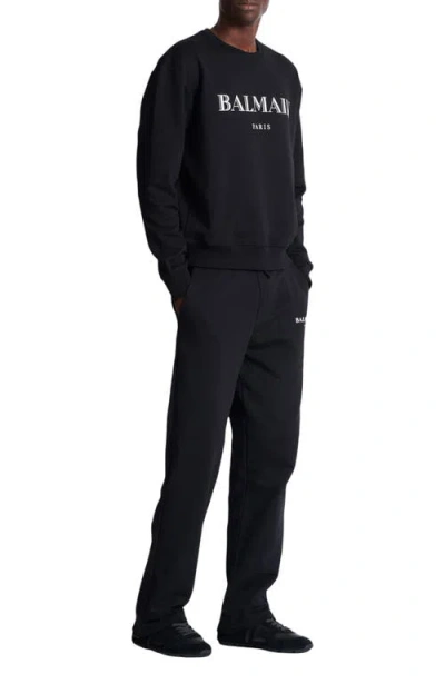 Balmain Printed  Sweatshirt In Black