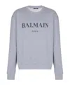 Balmain Logo-print Sweatshirt In Blue