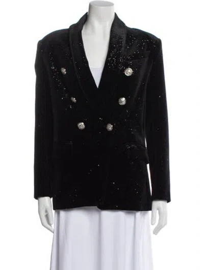 Pre-owned Balmain Printed Blazer In Black