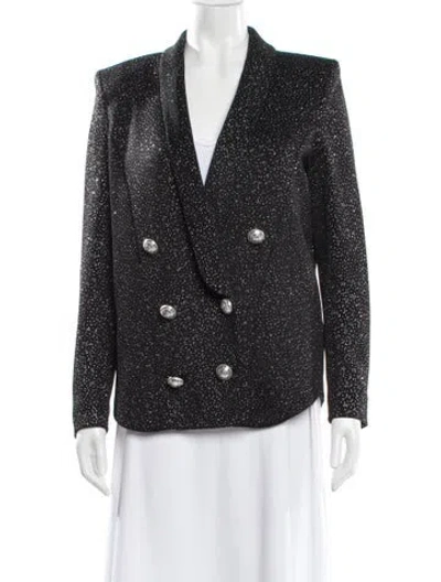 Pre-owned Balmain Printed Blazer In Black