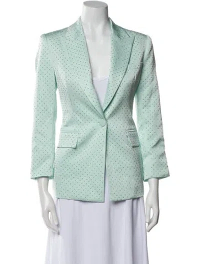Pre-owned Balmain Printed Blazer In Green