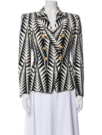 Pre-owned Balmain Printed Blazer In Multi