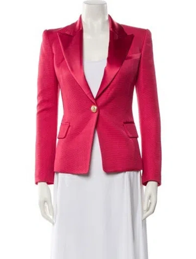 Pre-owned Balmain Printed Blazer In Red