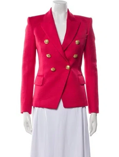 Pre-owned Balmain Printed Blazer In Red