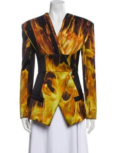 Pre-owned Balmain Printed Blazer W/ Tags In Black