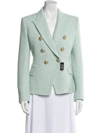 Pre-owned Balmain Printed Blazer W/ Tags In Green