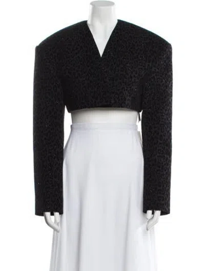 Pre-owned Balmain Printed Bolero In Black