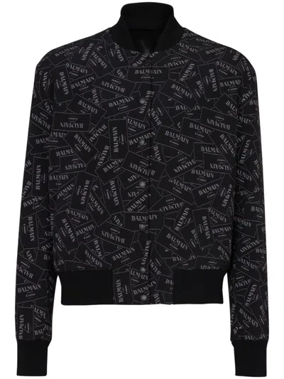 BALMAIN PRINTED BOMBER JACKET