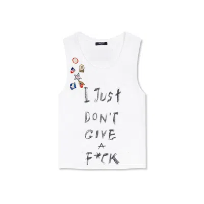 Balmain Printed Cotton Cropped T-shirt
