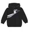 Balmain Graphic-print Cotton Hoodie In Black