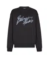 Balmain Paris Logo Intarsia Merino Wool Blend Sweater In Black