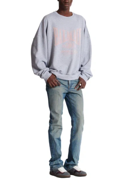 Balmain Printed Cotton Sweatshirt In Gray