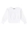 Balmain Printed Cotton Sweatshirt In White