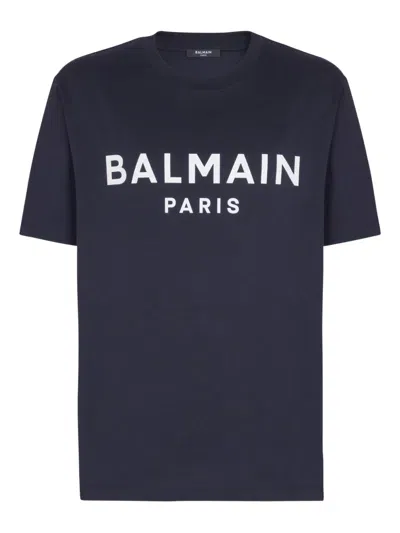 Balmain Printed Cotton T-shirt In Multi