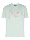 Balmain Printed Cotton T-shirt In Green