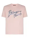 Balmain Printed Cotton T-shirt In Multi