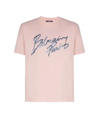 BALMAIN PRINTED COTTON T-SHIRT