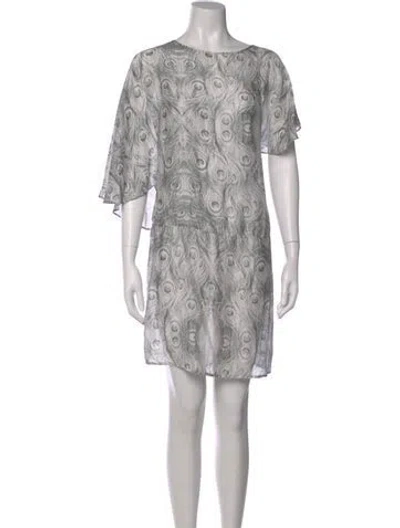 Pre-owned Balmain Printed Cover-up In Gray