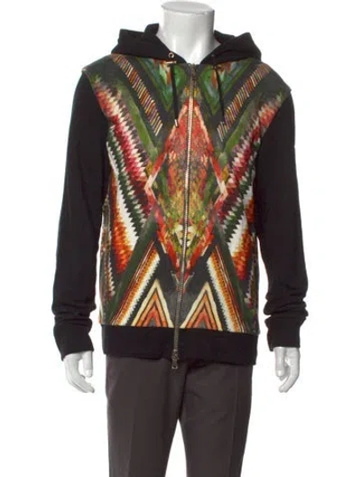 Pre-owned Balmain Printed Crew Neck Hoodie W/ Tags In Green