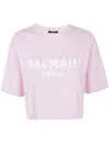Balmain Printed Cropped T-shirt Clothing