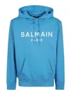 Balmain Hooded Sweatshirt With In White