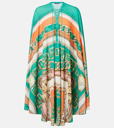 Balmain Printed Kaftan In Multi