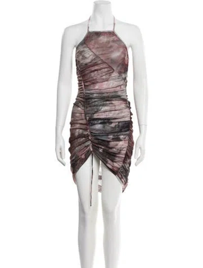 Pre-owned Balmain Printed Knee-length Dress W/ Tags In Pink
