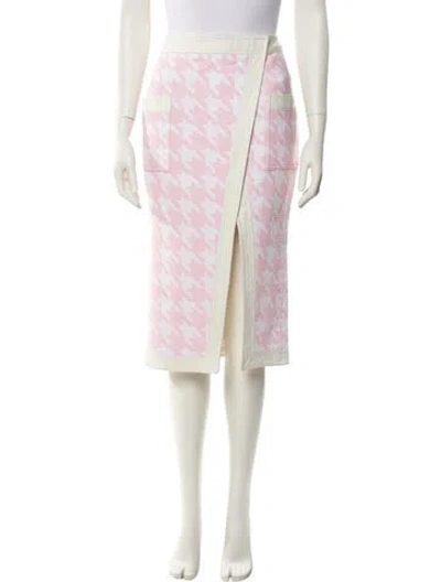 Pre-owned Balmain Printed Knee-length Skirt In Pink