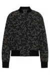 Balmain Printed Bomber Jacket - Men's - Viscose/cupro In Black