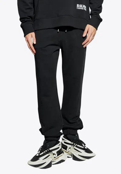 Balmain Printed Logo Track Pants In Black