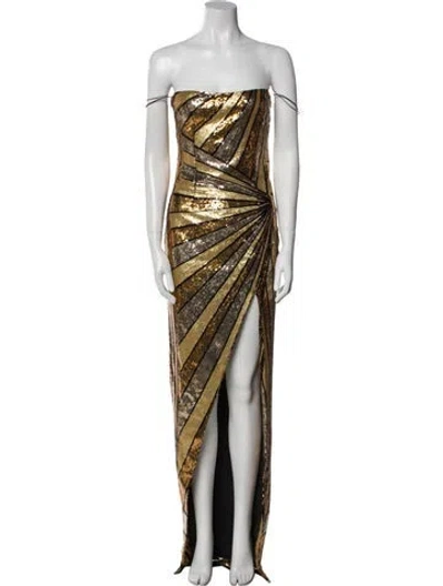 Pre-owned Balmain Printed Long Dress