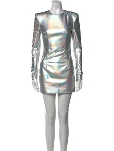 Pre-owned Balmain Printed Mini Dress