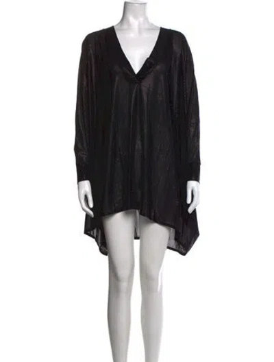 Pre-owned Balmain Printed Mini Dress In Black