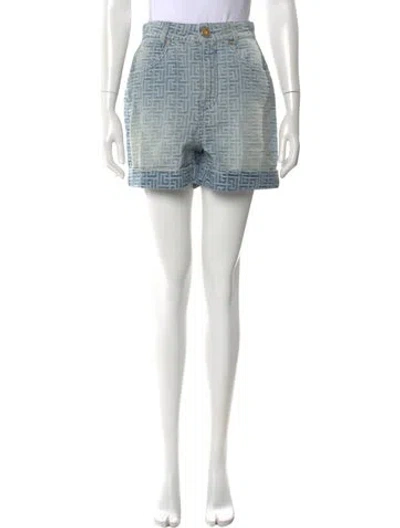 Pre-owned Balmain Printed Mini Shorts