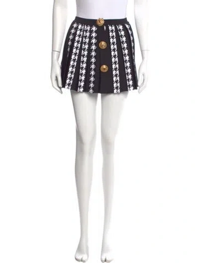 Pre-owned Balmain Printed Mini Skirt In Multi
