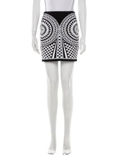 Pre-owned Balmain Printed Mini Skirt In Multi