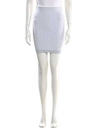 Pre-owned Balmain Printed Mini Skirt In Multi