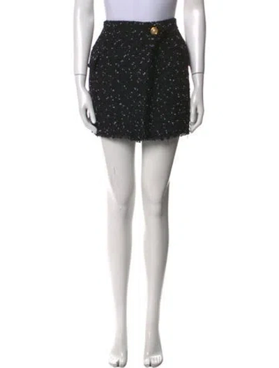 Pre-owned Balmain Printed Mini Skirt W/ Tags In Black