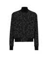 Balmain Printed Bomber Jacket - Men's - Viscose/cupro In Black