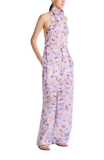 Balmain Printed Poppy Flower Trousers In Multi