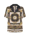 Balmain Printed Pyjama Shirt With Foulard Chaînes Pattern In Black