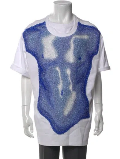 Pre-owned Balmain Printed Scoop Neck T-shirt W/ Tags In Multi