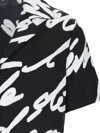 Balmain Big Love Letter Pajama Shirt In Black