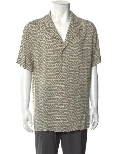 Pre-owned Balmain Printed Short Sleeve Shirt In Neutral