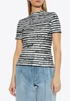 Balmain Printed Short-sleeved T-shirt In Monochrome