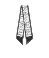 Balmain Black & White Printed Silk 'love Letter' Scarf In White